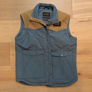 Howler Brothers Blue and Tan Quilted Vest